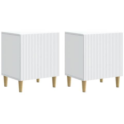 Armadio da Notte 2 pcs Bianco 43 x 34,5 x 50 cm - Foto 1