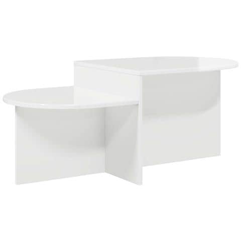 Tavolino da salotto Bianco Lucido 100 x 50 x 40 cm - Foto 1