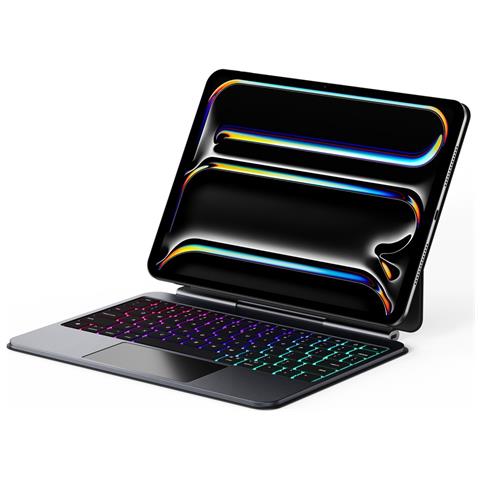 Custodia con Tastiera per Apple iPad Pro 11 - Pelle, Nero - Foto 1
