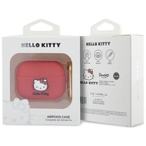 Custodia 3d In Silicone Hello Kitty Per Airpods Pro - Fucsia - Foto 3