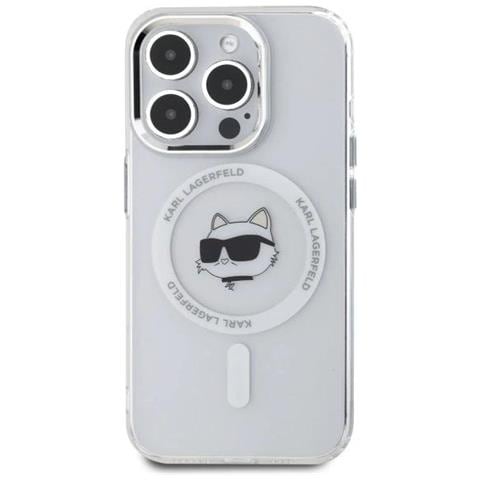 Custodia Magsafe Karl Lagerfeld Iml Metal Choupette Per Iphone 15 Pro - Bianca - Foto 1