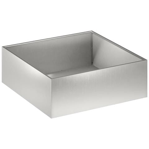 Vaso da giardino Argento 40 x 40 x 20 cm Acciaio Inox - Foto 1
