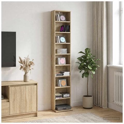 Mobile per CD Rovere Sonoma 33 x 23,5 x 175 cm - Foto 2