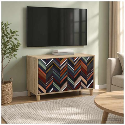 Mobile TV OMMEN 69 x 33 x 50 cm Sonoma Legno ingegnerizzato - Foto 2