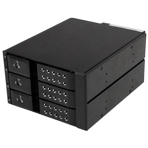 " Scheda backplane per rack portatili hot-swap trayless in alluminio 3 alloggiamenti per SAS II / SATA III 3,5""- HDD 6 Gbps" - Foto 1
