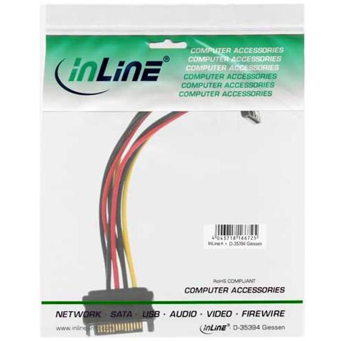 cavo sata alimentazione da 15pin power sata maschio (alim.) a 2x 15pin power sata femmina (hdd) , cscatto, 90 gradi valto - Foto 2