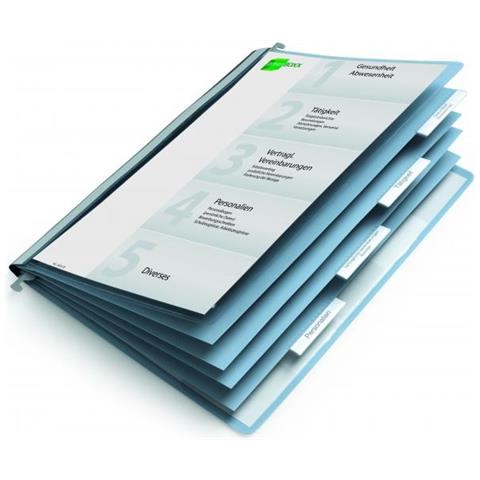 Cartellina Gestione Risorse Umane 5 Sezioni Meccanismo Aghi Azzurro - Foto 1