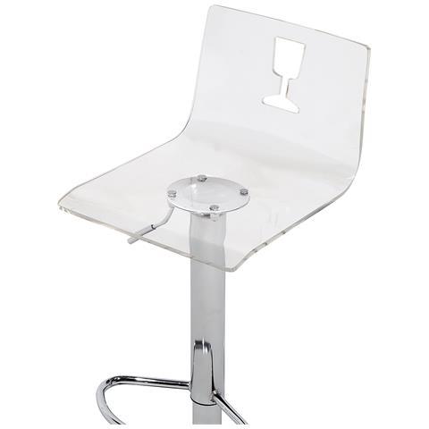 Set Di 2 Sgabelli Da Bar In Plastica Trasparente Color Bianco Busan - Foto 18