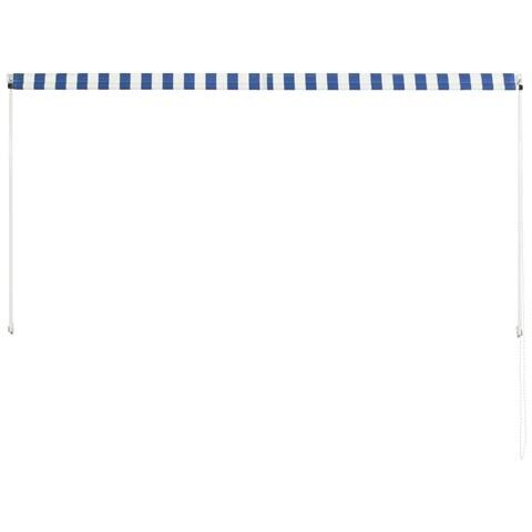Tenda Da Sole Retrattile 250x150 Cm Blu E Bianco - Foto 7