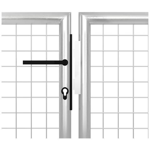 Cancello Per Giardino In Acciaio 400x150 Cm Argento - Foto 5
