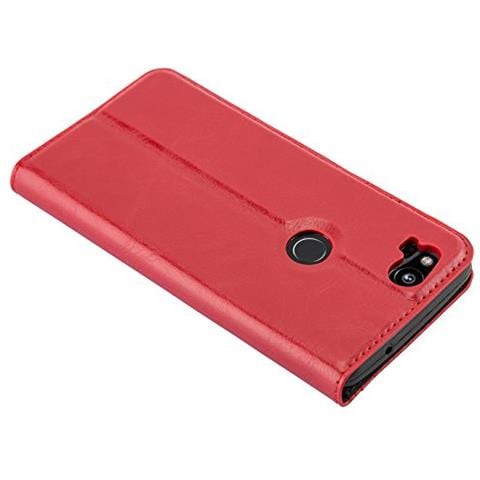 Custodia Compatibile Con Google Pixel 2 In Rosso Mela - Coperchio Protettiva Con Chiusura Magnetica, Funzione Stand E Tasca Per Le Carte - Foto 2