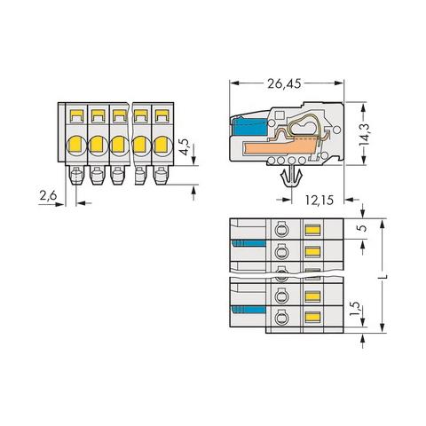 721-112/008-000 Grigio cavo di collegamento - Foto 3