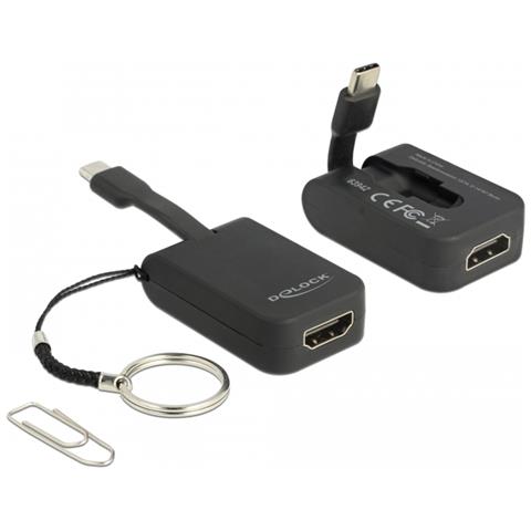 63942 cavo di interfaccia e adattatore USB Type-C HDMI Nero - Foto 2