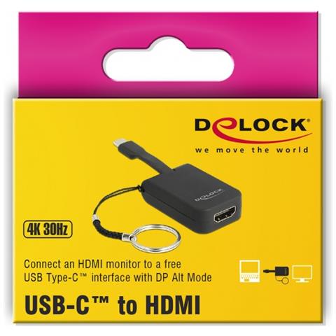 63942 cavo di interfaccia e adattatore USB Type-C HDMI Nero - Foto 3