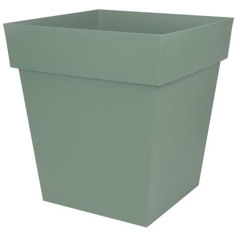 Vaso Quadrato Tuscany - 50 Cm - 87 L - Verde Alloro - Foto 1