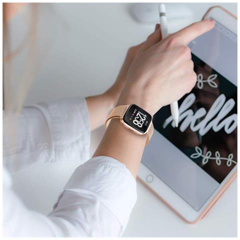 Bracciale Fitbit Versa 3 / Sense Acciaio Inossidabile Oro - Foto 11
