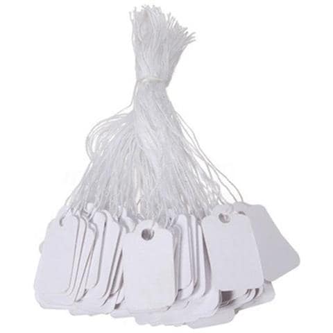 Etichette In Carta Con Cordino Bianco 100 Pz - Foto 1