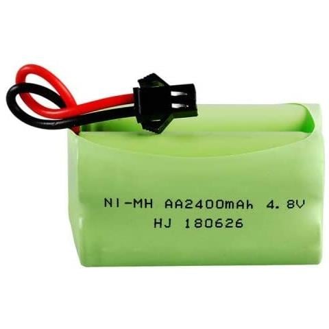 1 Pezzo Batteria 4.8v Aa, Pacco Batteria Ni-mh Ricaricabile 2400 Mah, Spina Sm 2p Per Hy800 F1 F3 Rc Boat Rc Bus Con Cavo Di Ricarica Usb Sm 2p - Foto 1