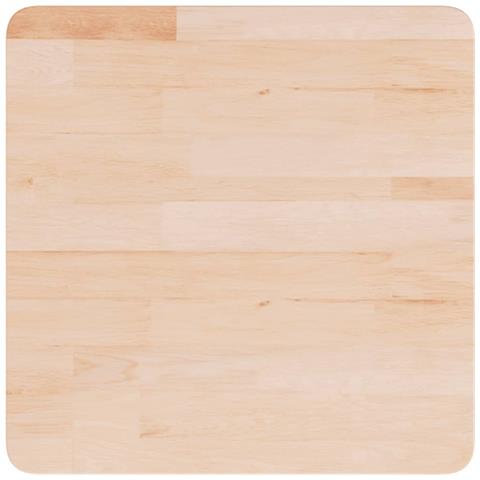 Piano Tavolo Quadrato 50x50x1,5 Cm Massello Rovere Non Trattato - Foto 4