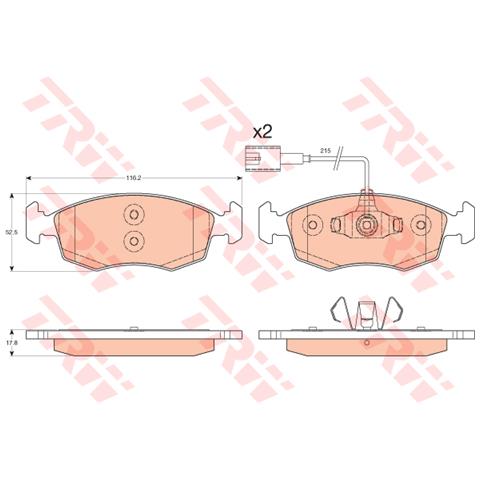 Serie Pattini Ant. Fiat Punto Evo 06/09> Gdb1900 - Foto 1