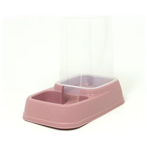 Dispenser Cibo Acqua 3,7L Per Animali Modello 700085 Colore Rosa   - Foto 1