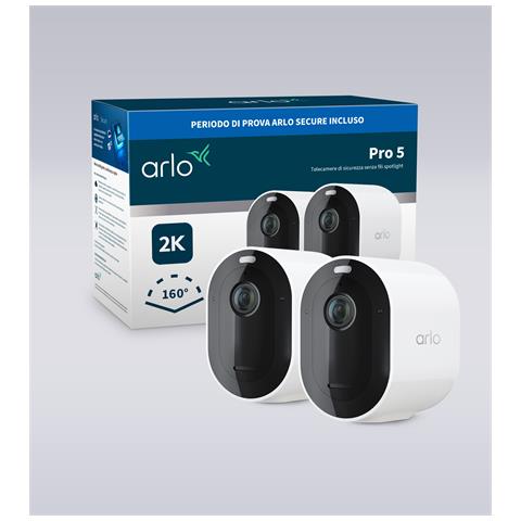 Pro Telecamera di sorveglianza senza fili 5 2K Spotlight, set da 2 bianco - Foto 2
