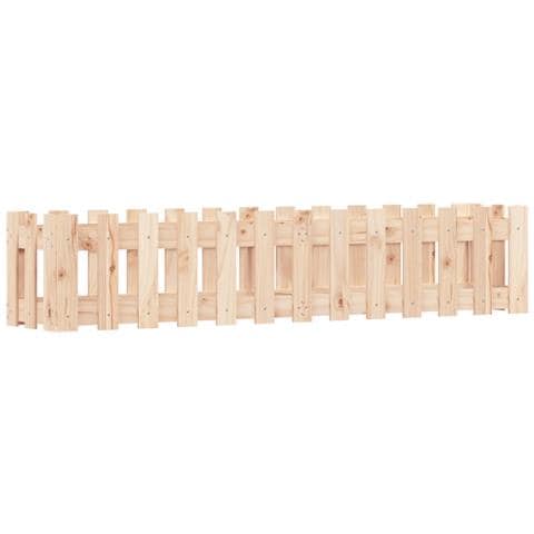Fioriera Rialzata Giardino A Recinzione 150x30x30 Cm Legno Pino - Foto 1