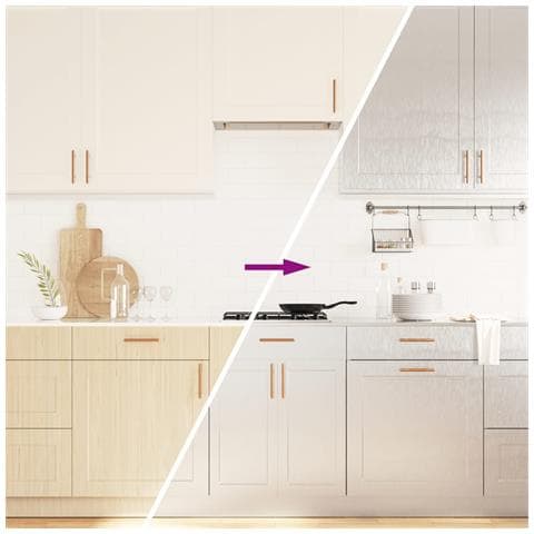 Adesivi Per Mobili Autoadesivi Argento 90x500 Cm In Pet - Foto 1