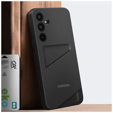 Cover Per Samsung A35 5g Portacarte Silicone Originale, Nero - Foto 5
