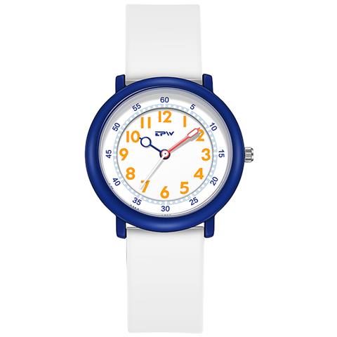 Orologio Quartz Per Bambini Impermeabile Modello Flex, Bianco / Blu - Foto 1