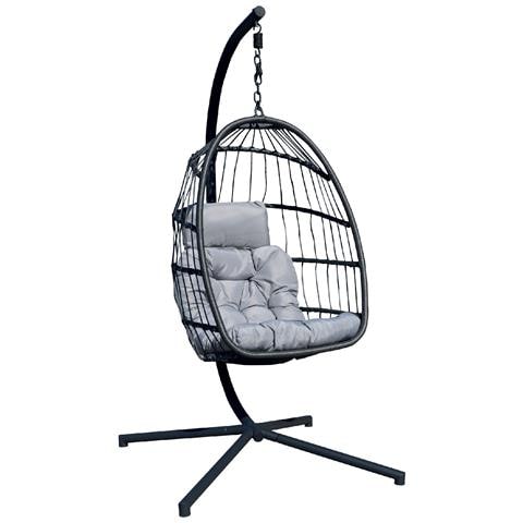 Dondolo Poltrona Sospesa Un Posto Con Struttura In Acciaio Ovetto - Foto 8