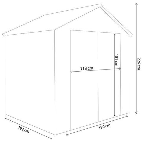 Casetta Cottage Da Giardino Porta Attrezzi In Resina Effetto Legno Montebianco Grigio Chiaro - Foto 2
