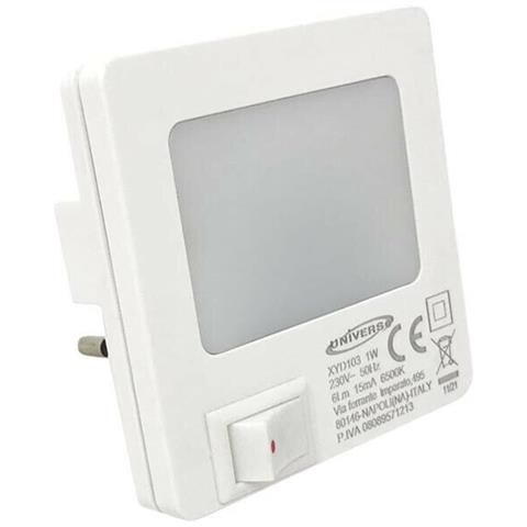 Lampada Led Luce Notturna Bianca 1w Con Interruttore Da Notte - Foto 1