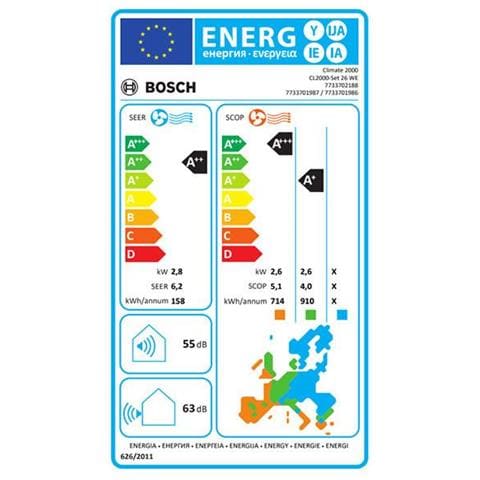 Condizionatore Fisso Climatizzatore split systemsplit 4062321717865 Climate 2000 Potenza 9000 BTU /H Classe A++ /A+ Inverter - Foto 2