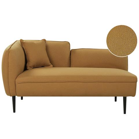 Chaise Longue Versione Sinistra Chevannes Bouclé Senape - Foto 2