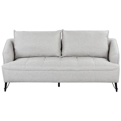 Divano 3 Posti Hobro Tessuto Grigio Chiaro - Foto 2