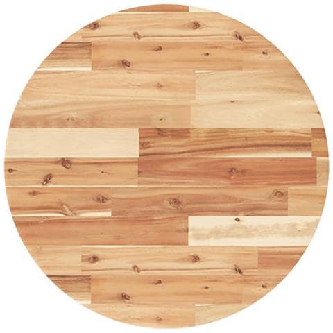 Piano Tavolo Rotondo 60x2 Cm In Legno Massello Di Acacia - Foto 2