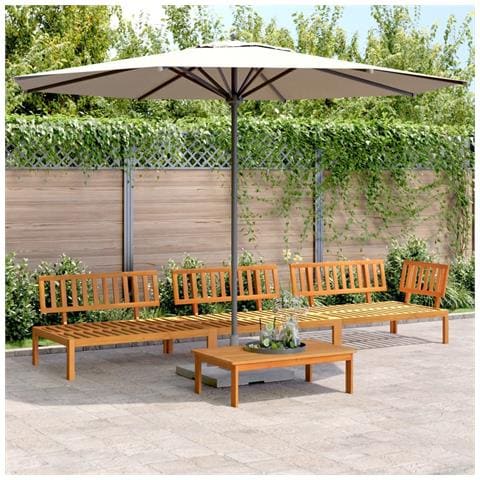 Set Divano Pallet Da Giardino 4 Pz In Legno Massello Di Acacia - Foto 1