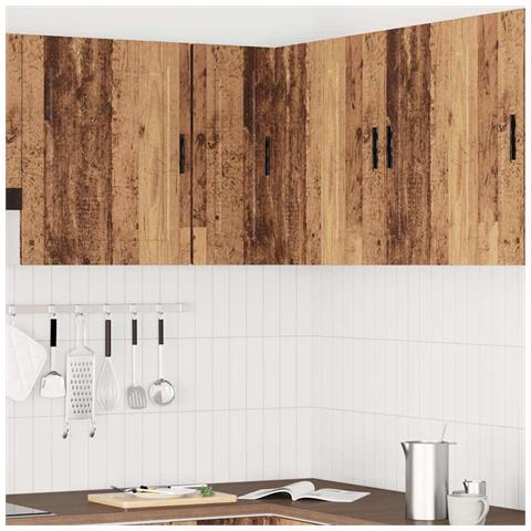 Pensile Da Cucina Ad Angolo Porto Legno Antico In Truciolato - Foto 3