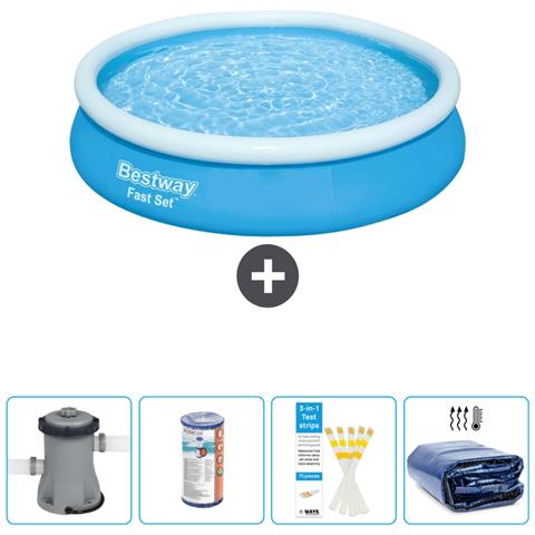 Piscina Fuori Terra - In Giro - 366x76 Cm - Blu - Include Accessori Coordinati Cb50 - Foto 1