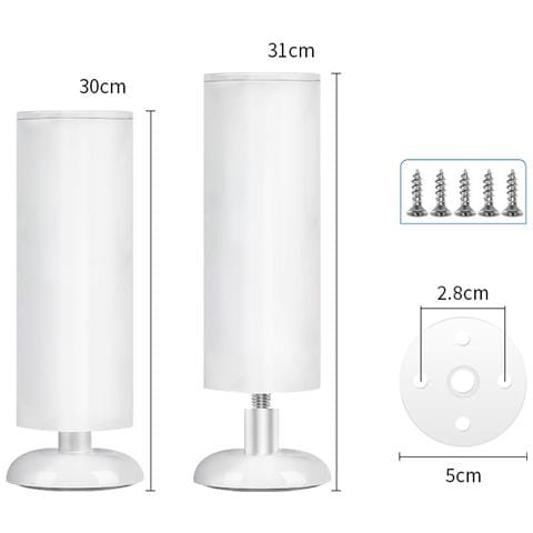 Staffe Per Gambe Da Tavolo Bianche - Set Da 4  30 Cm - Foto 4