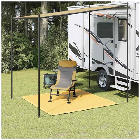 Tappeto da Tenda Beige 250x250 cm HDPE - Foto 2