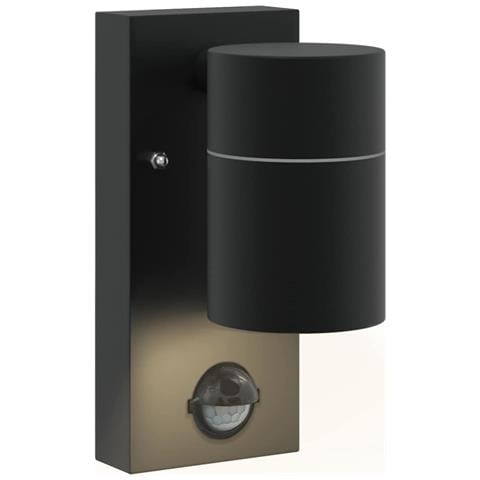 Lampada da Parete con Sensore Nera Acciaio Inossidabile IP44 - Foto 9