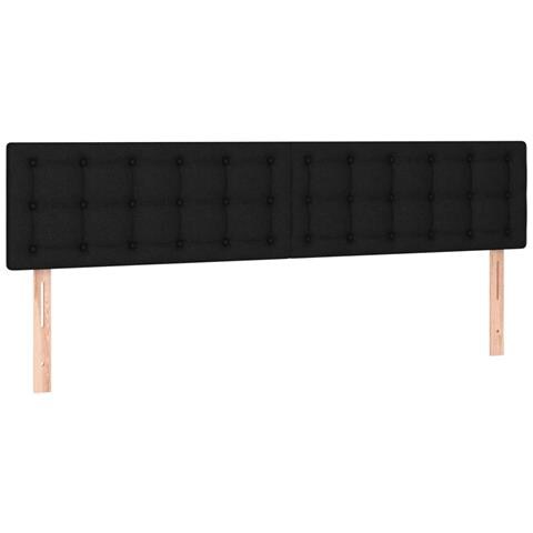 Letto a Molle con Materasso e LED Nero 120x190 cm in Tessuto - Foto 9