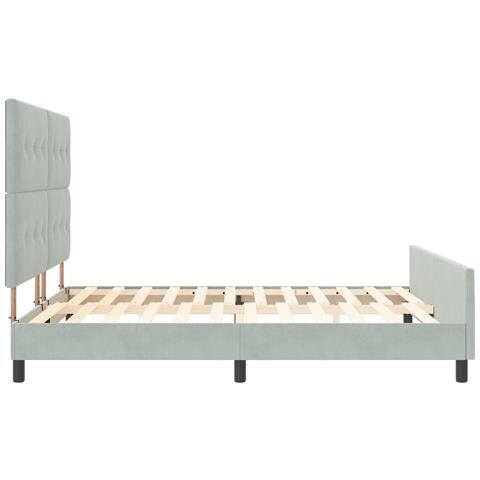 Struttura del letto Grigio chiaro 180x200 cm Velluto - Foto 9
