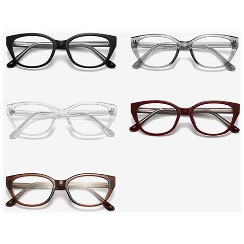 Occhiali Da Vista A Occhi Di Gatto Anti Luce Blu Compatibili Con Tr90 E Pc, Stile Retrò Unisex Per Protezione Visiva E Moda Transparent - Foto 2