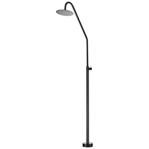 Imex Doccia Per Piscine In Acciaio 316 Nero Opaco Diffusore Orientabile E Rubinetto Monoforo Modello Alaska - Foto 2