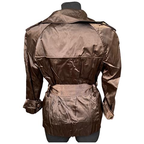 Cappotto Da Donna Corto Con Cintura Elegante Comodo Marrone Taglia L - Foto 5