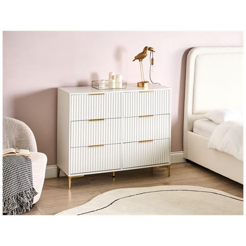 Cassettiera A 6 Cassetti Walcott Bianco - Foto 1