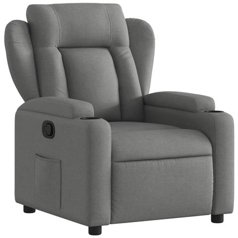 Poltrona reclinabile in tessuto grigio scuro - Foto 1